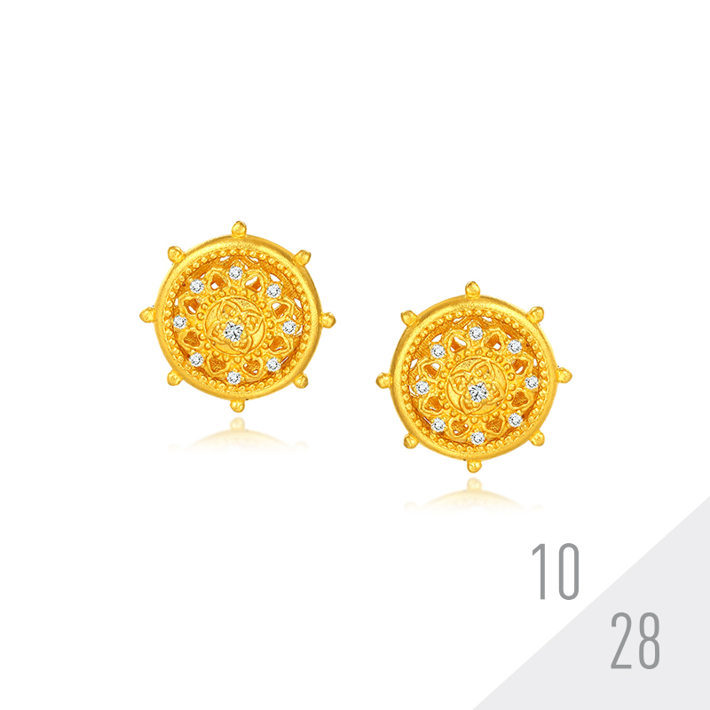 【天天爱上新-预售定金多退少补】六福珠宝方寸星辰18K金钻石手镯033864EA