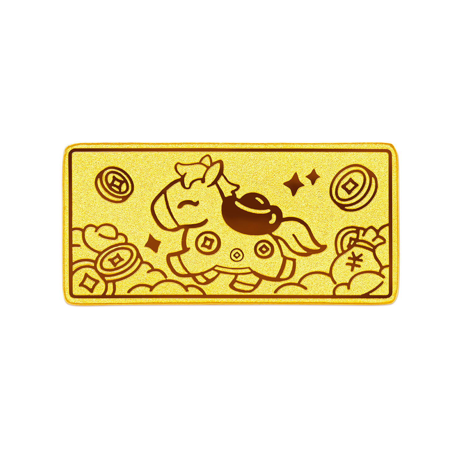 六福珠宝收款马黄金添富金条1g5g马上有钱生肖投资计价ERG0006DS