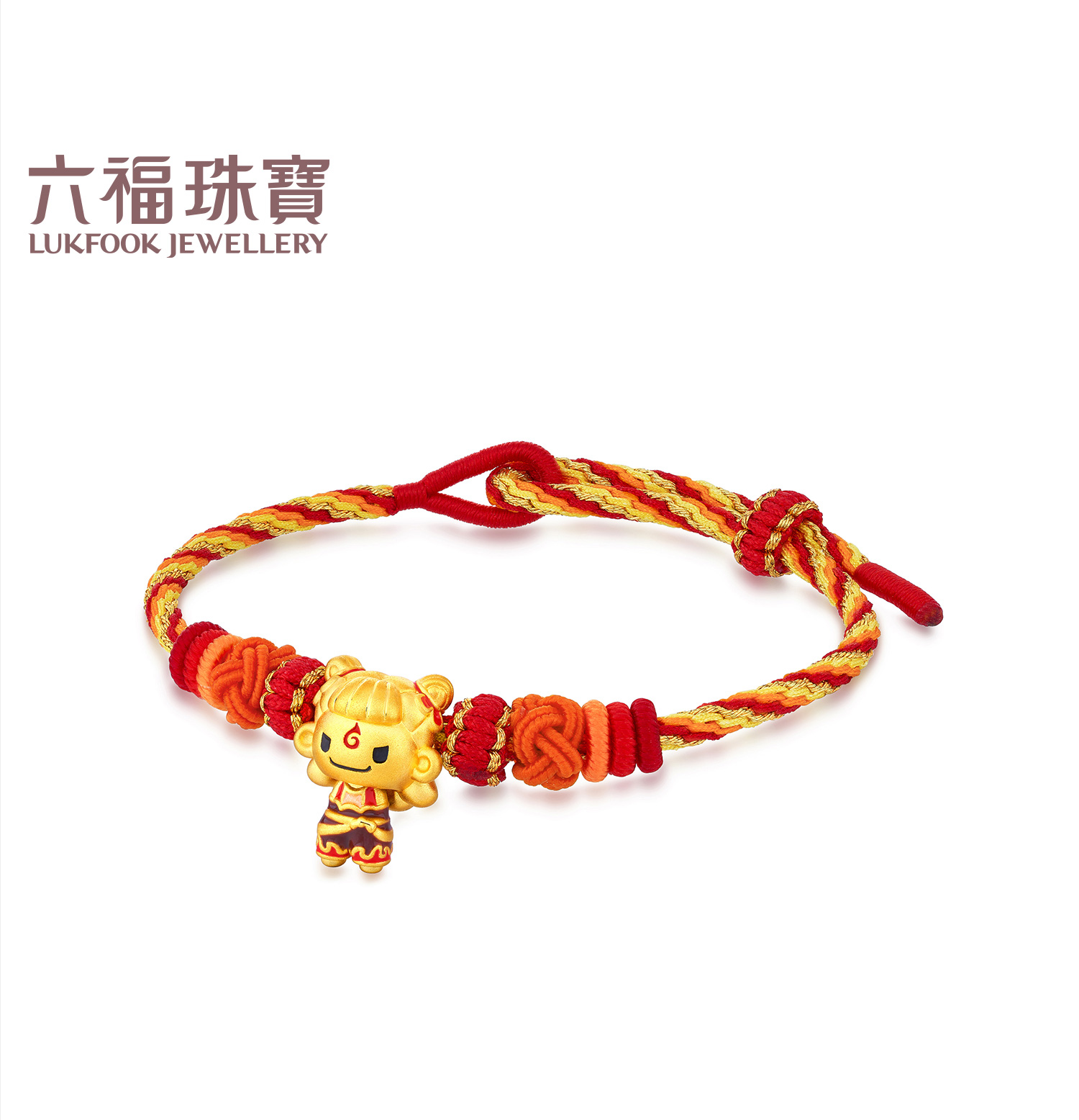 六福珠宝电影哪吒之魔童闹海哪吒足金串饰黄金转运珠手绳034918PB【联系客服补货】