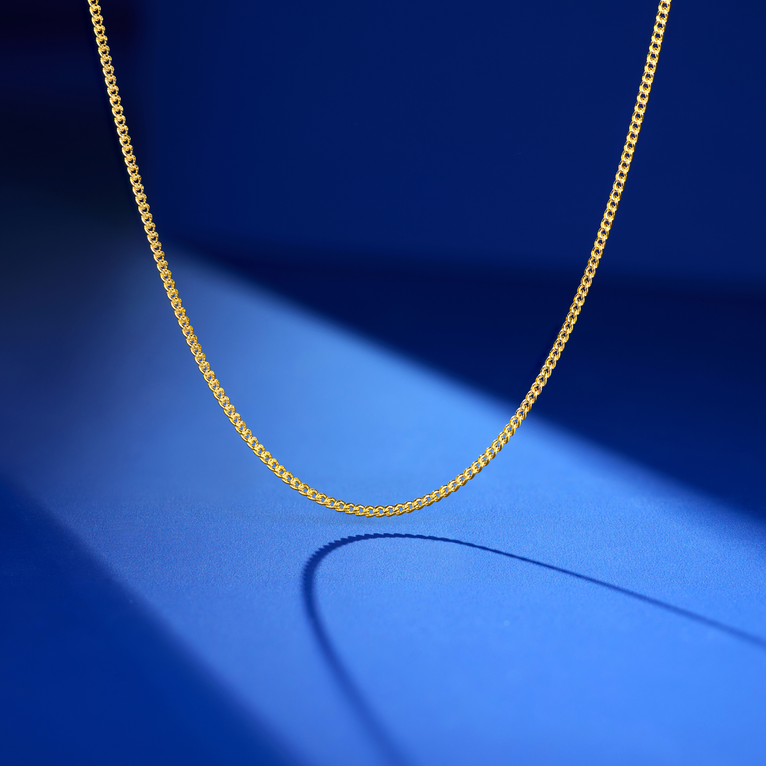 六福珠宝黄金项链女细款锁骨项链足金牛仔金链子计价B01TBGN0005