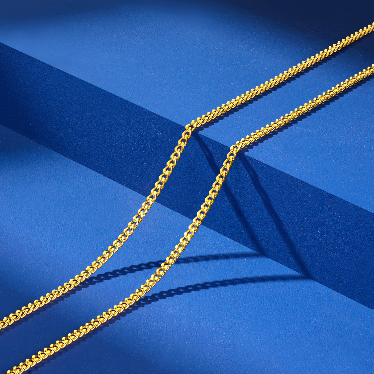 六福珠宝黄金项链女细款锁骨项链足金牛仔金链子计价B01TBGN0005