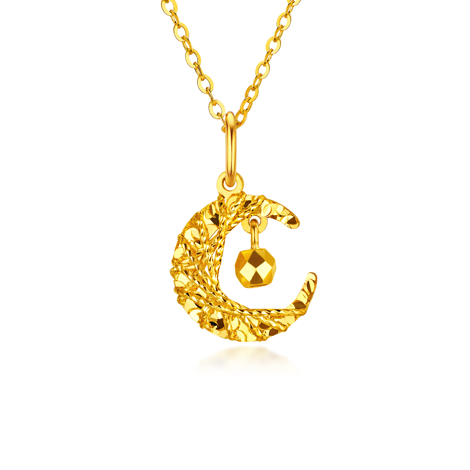 六福珠宝光影金黄金吊坠女款足金蝴蝶计价GMG0003DS特享