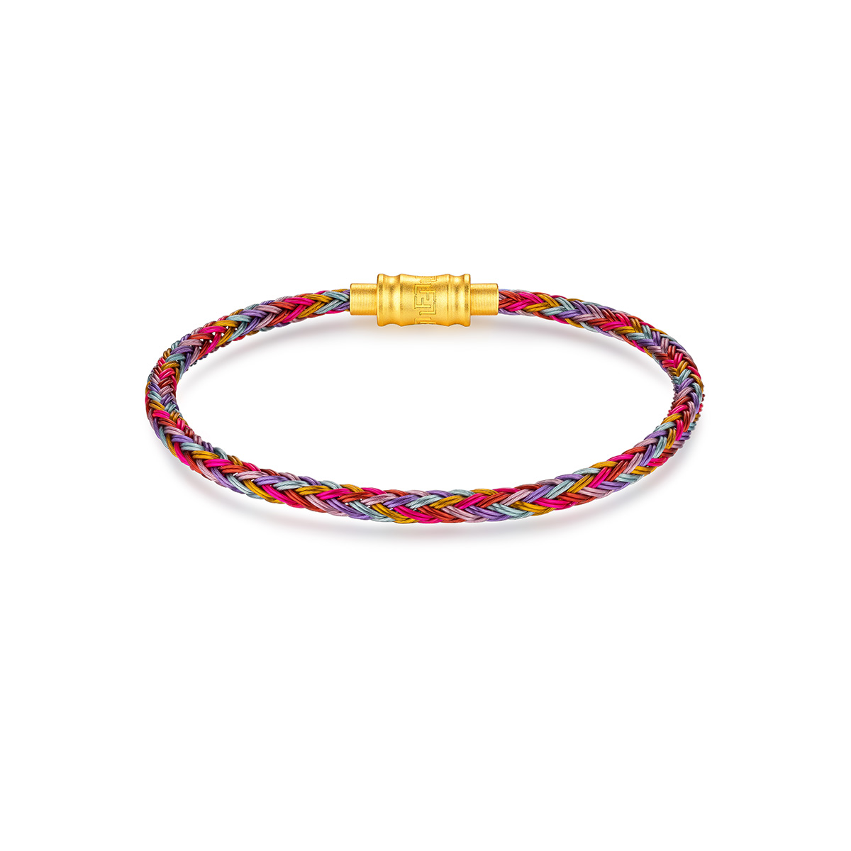 六福珠宝首饰手绳皮绳配件路路通转运珠男女同款定价L35E1A03R