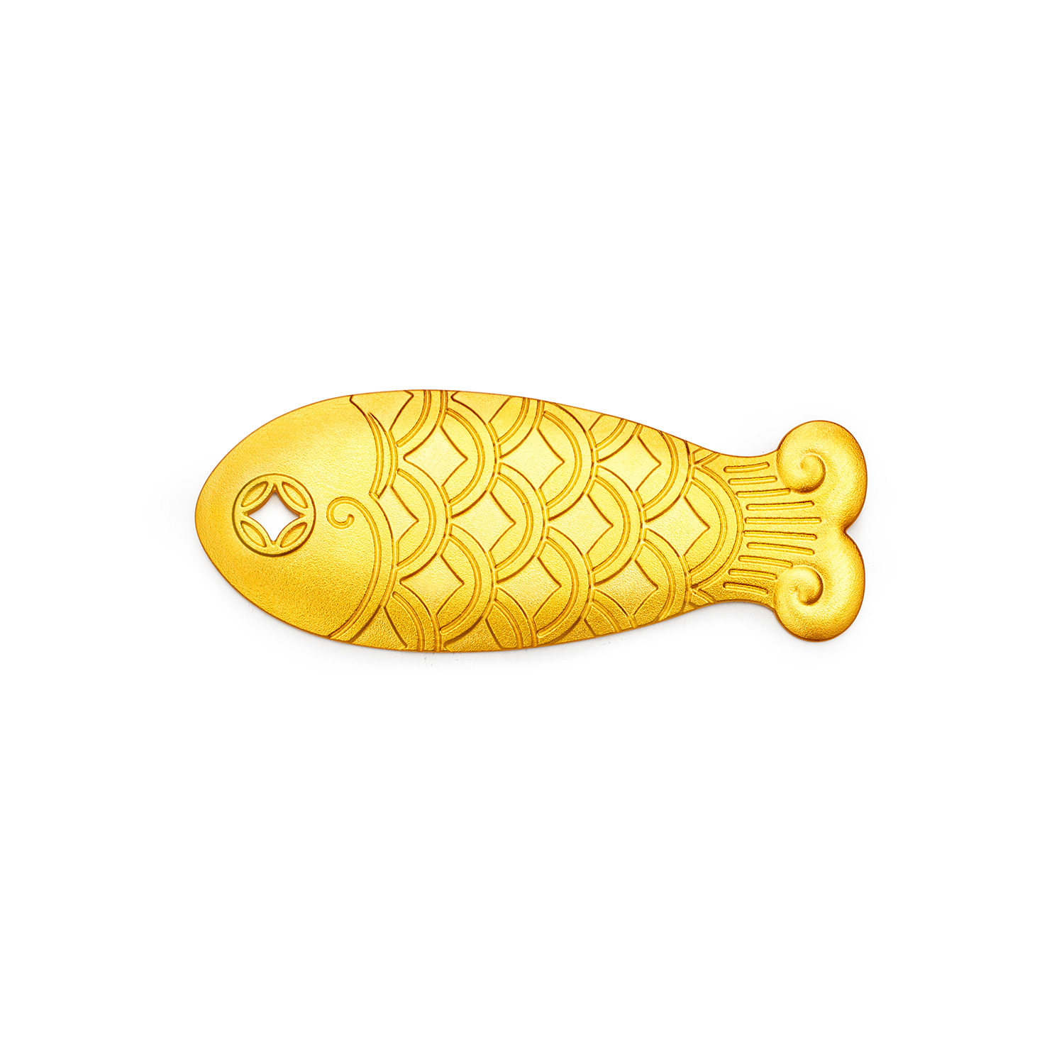 六福珠宝年年有余黄金添富金条5g10g金鱼摆件投资计价034802GA-5新品24