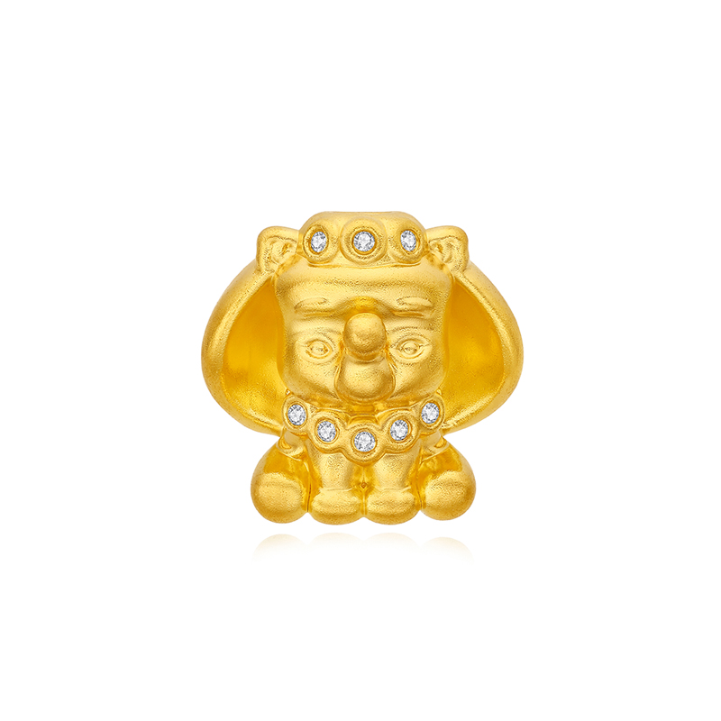 9.5折【天天爱上新-预售定金多退少补】六福珠宝小瑞象足金钻石吊坠034613PA