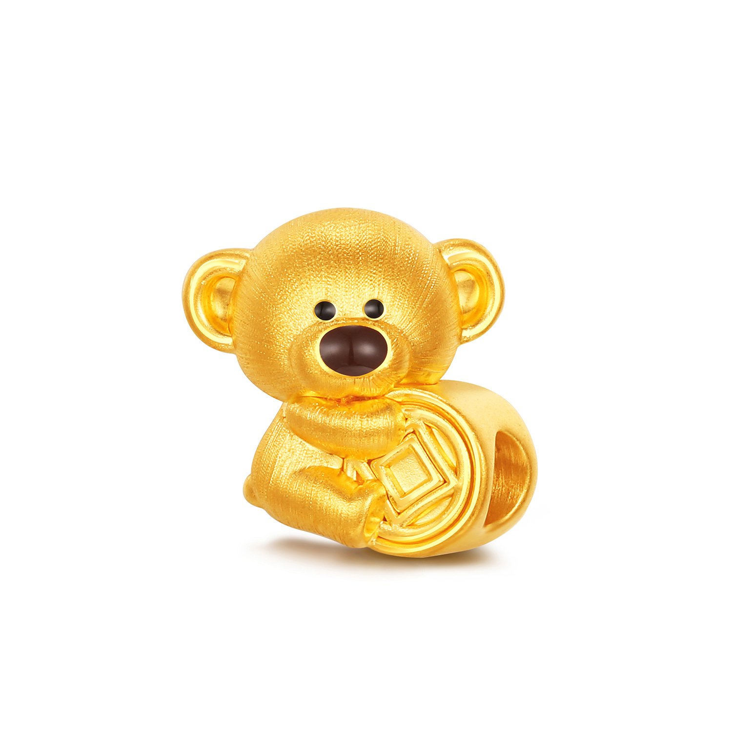 六福珠宝13DE MARZO联名Marzo Bear黄金转运珠小熊串珠036350PA