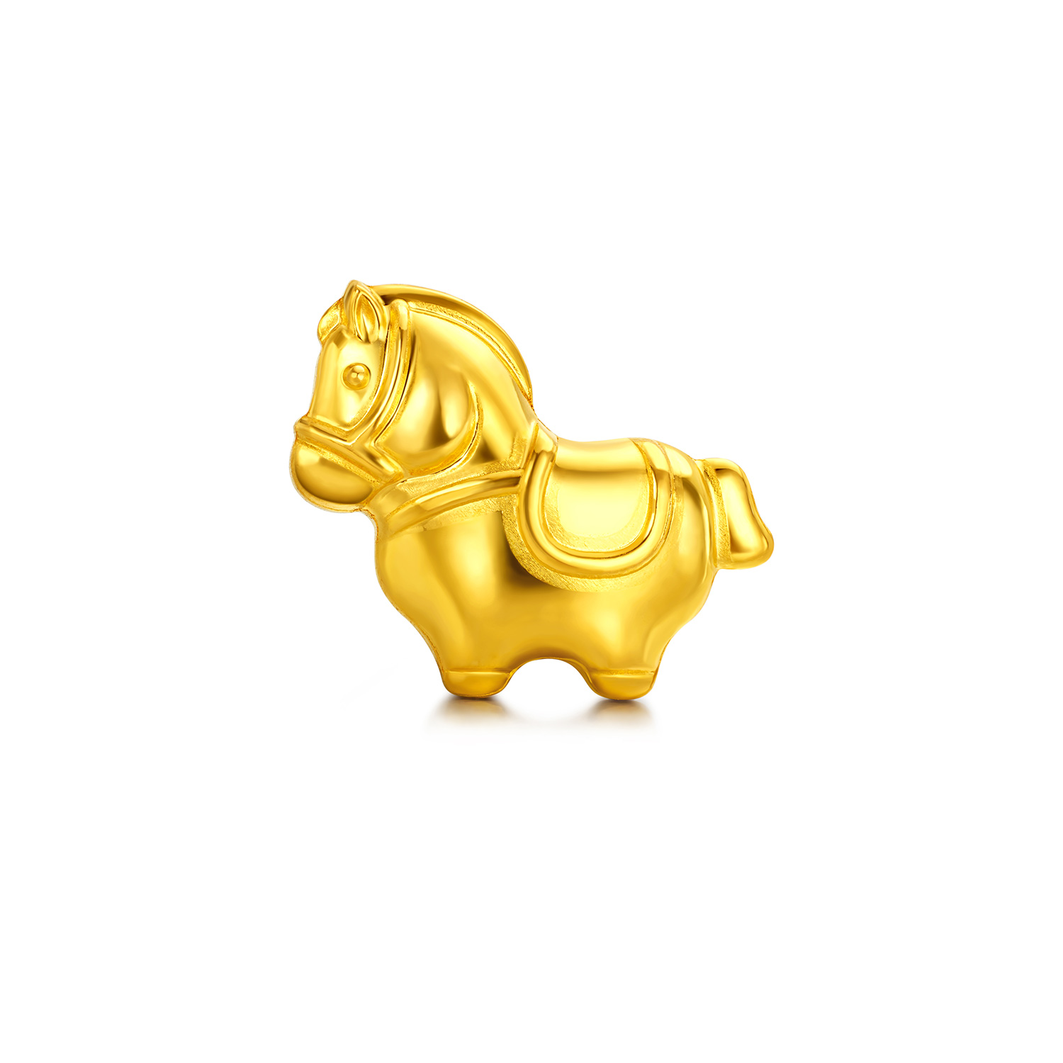 六福珠宝小马金粒黄金添富金摆件1g3g5g生肖收藏投资计价035383JA新品121