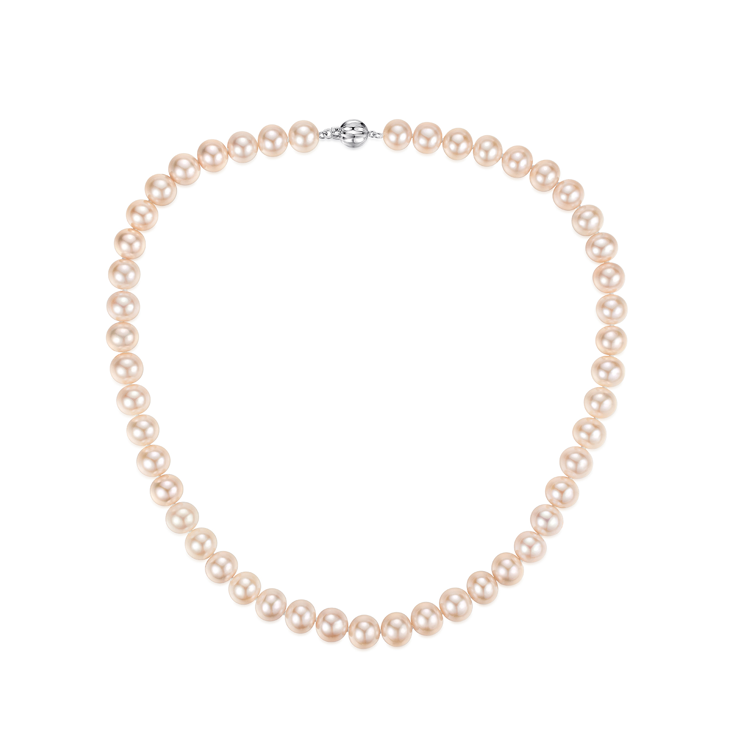 六福珠宝日出淡水珍珠项链吉尔德大证书18k金灯笼扣头G22J0009DS