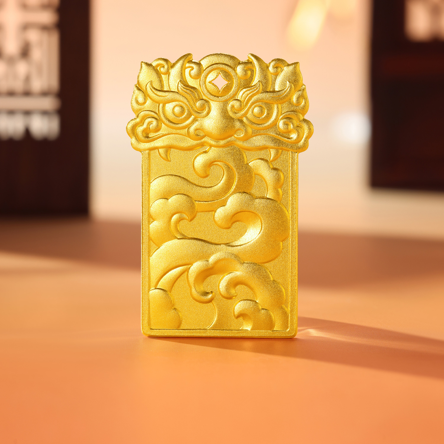 【12日上新】六福珠宝福满传家纳财貔貅风生水起黄金添富金条计价036442GA-10新品213