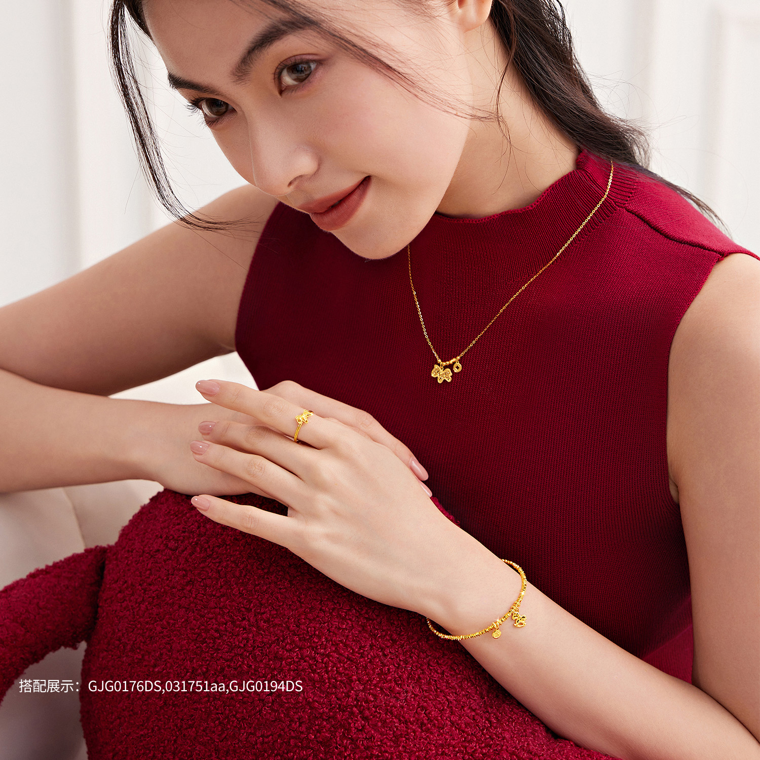 六福珠宝光影金马上有钱黄金项链5G碎碎冰小马生肖马计价GJG0176DS马上如愿热销新品年货全力奔富3