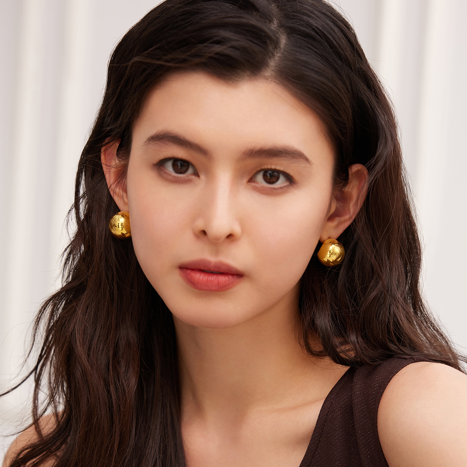 六福珠宝金豆豆黄金耳钉耳环女款时尚5D硬金耳饰计价A01TBGE0009【1V1直播看货】