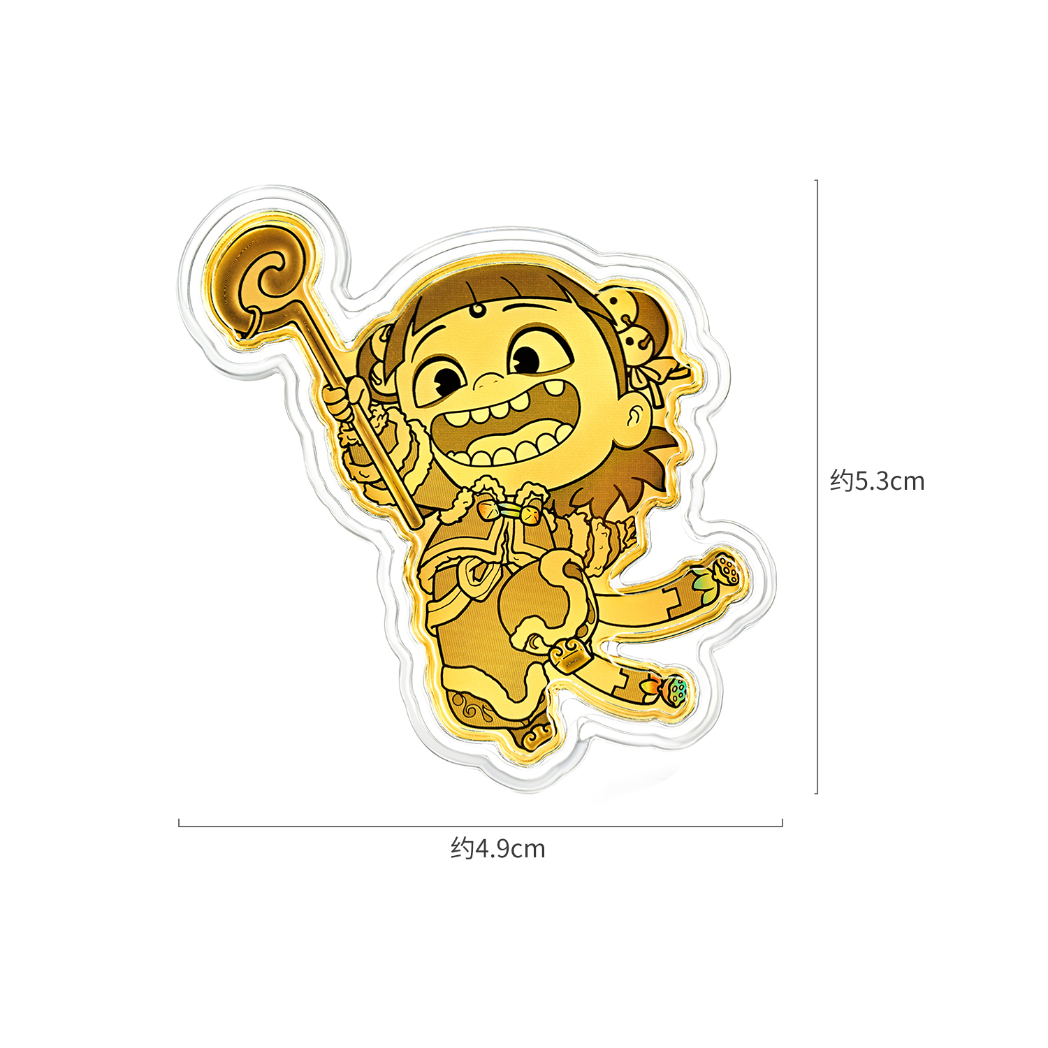 【10日上新】六福珠宝电影哪吒之魔童闹海联名哪吒-送福气黄金片红包037264JA