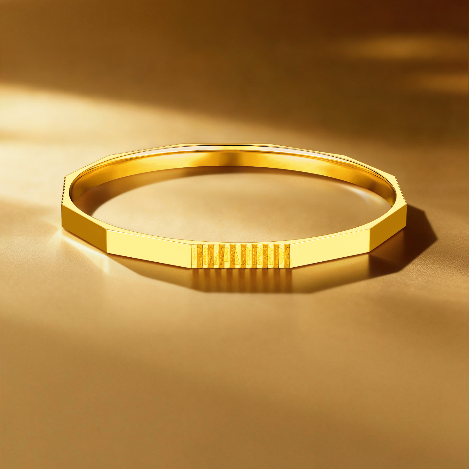 六福珠宝AB蜜语黄金手镯5G足金镯子光影金送礼计价002188AA【联系客服补货】【1V1直播看货】