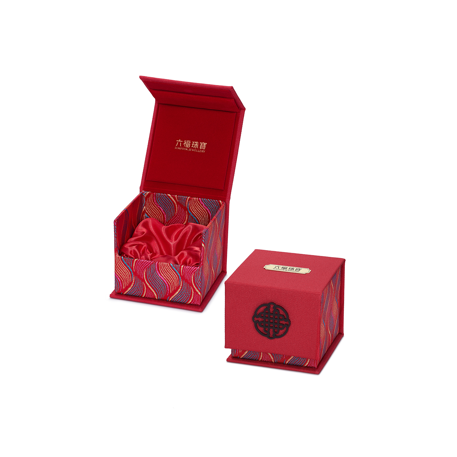 六福珠宝暴富稳赢旺财猫黄金摆件鎏彩金饰工艺品计价G46G0005DS【视频看货】