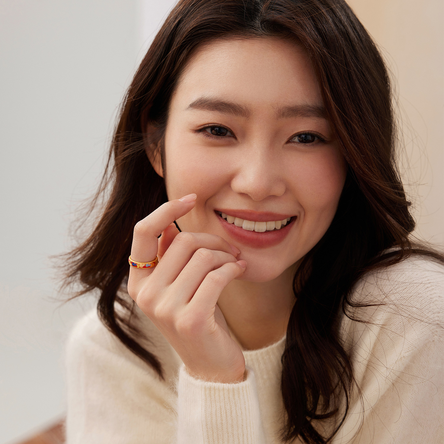 六福珠宝福禄葫芦黄金戒指男女款实心情侣对戒足金计价F63G0120DS