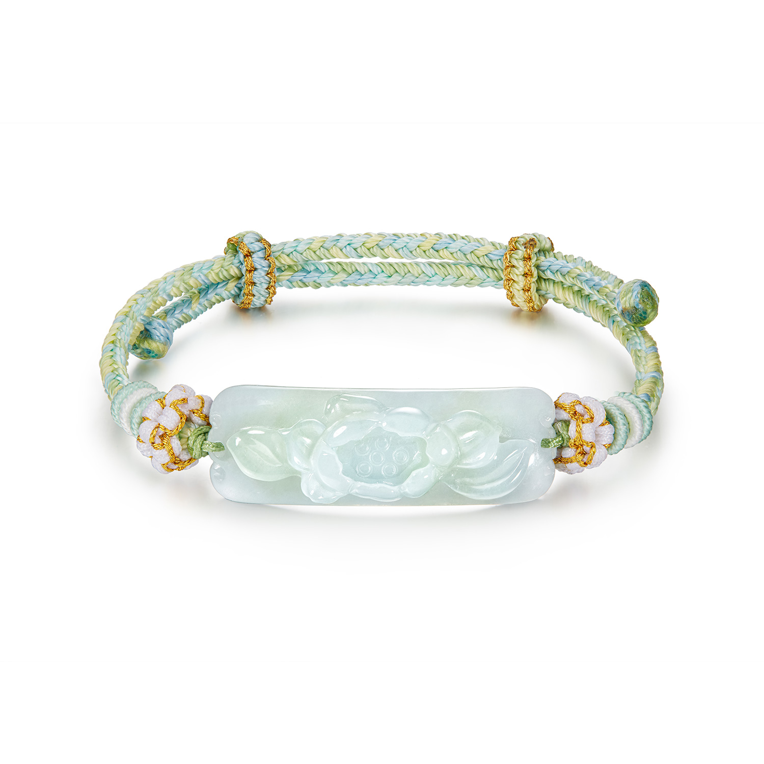 【23日上新】六福珠宝莲花翡翠手牌配手绳手链女款J2P0005新品324