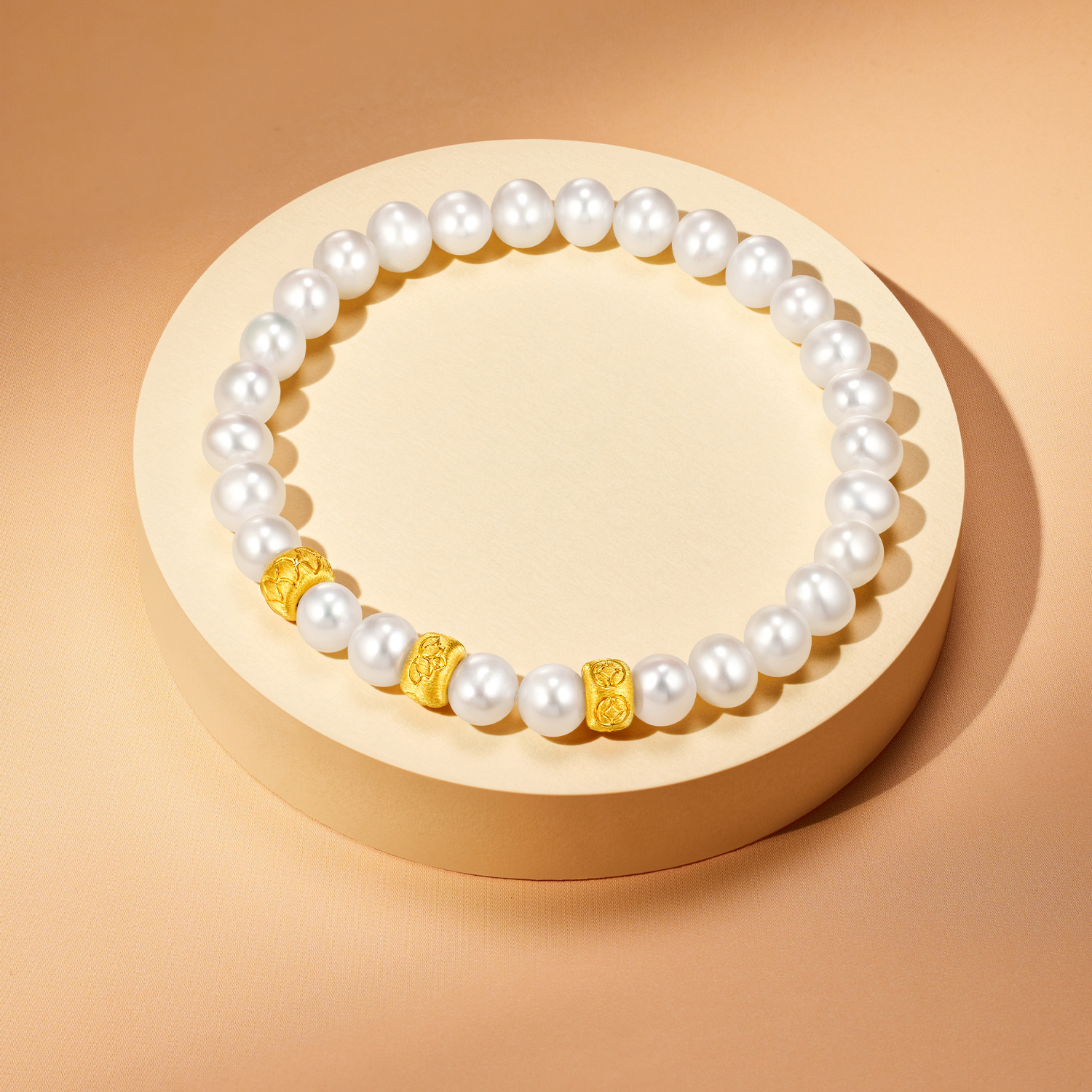 【13日上新】六福珠宝吉祥文化黄金硬金工艺手工拉丝转运珠吊坠女款G38A0009DS新品321