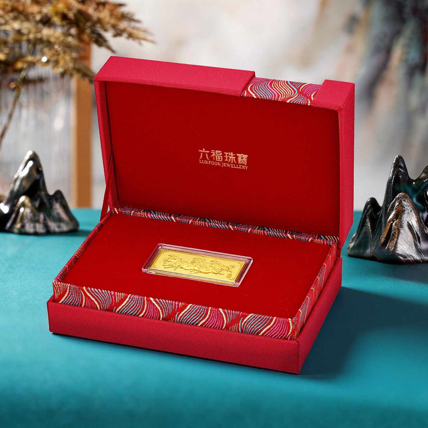 六福珠宝马到成功黄金添富金条5g20g30g50g投资金计价GMG80043-50