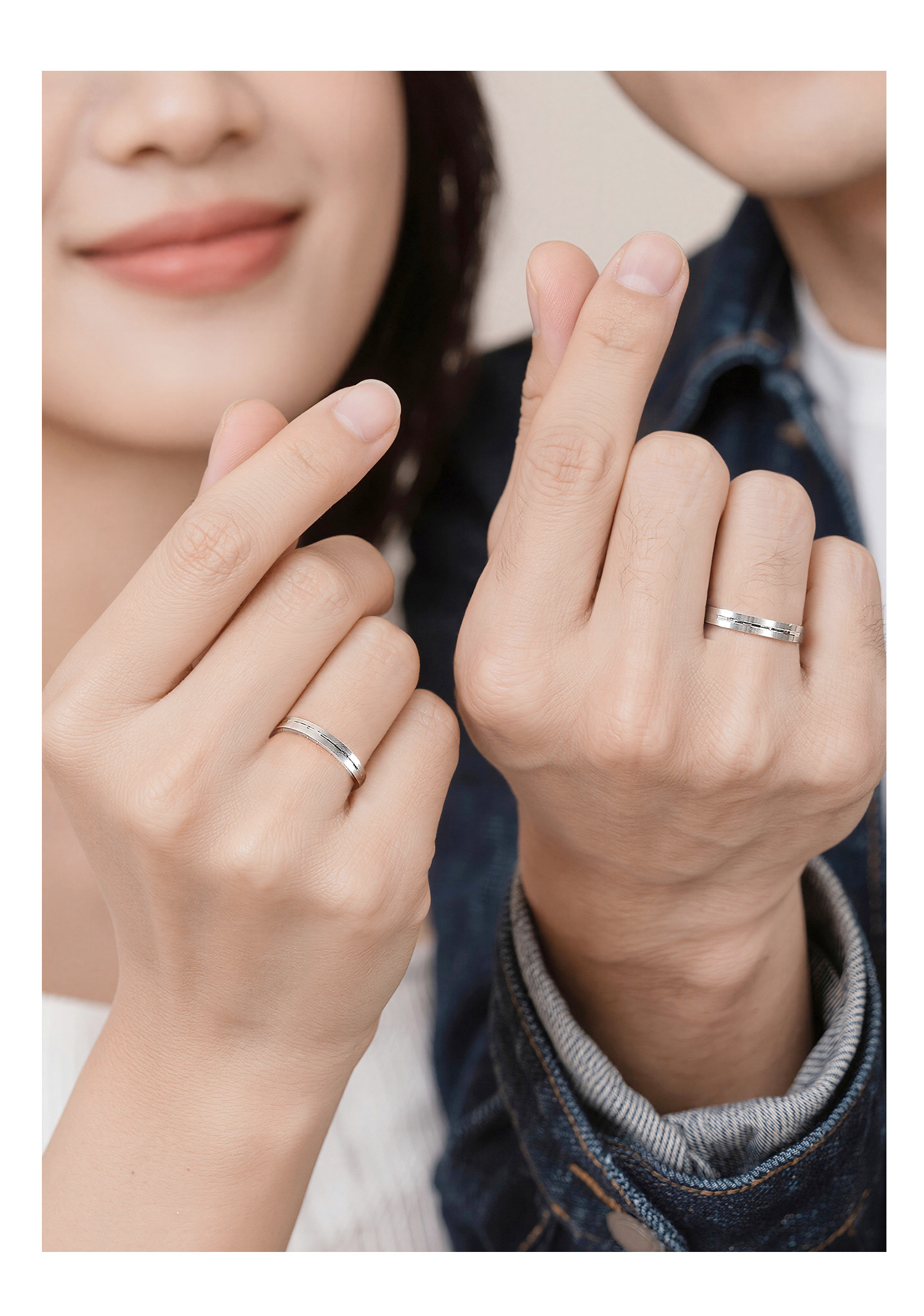 六福珠宝永恒真爱铂950铂金戒指情侣男女白金对戒计价F63TBPR0007