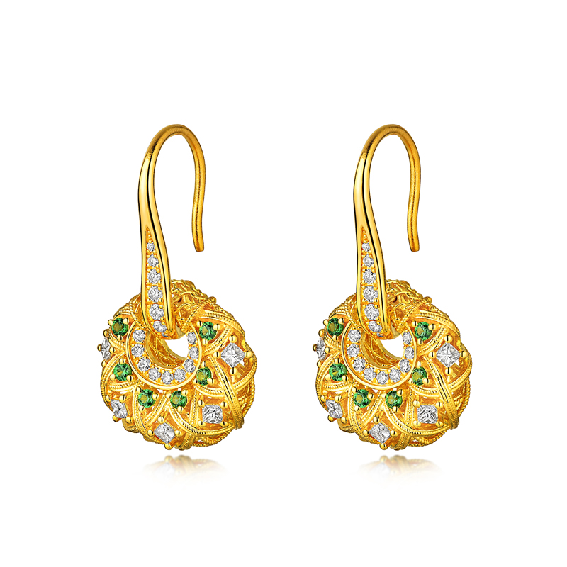 【3日上新】六福珠宝唐宫夜宴联名唐彩菱黄金钻石珍珠石榴石项链女款035184NB