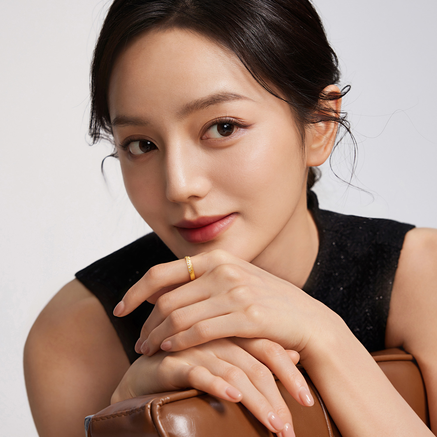 六福珠宝福满传家银河繁星黄金戒指实心女足金钻石戒指FXA0011DS