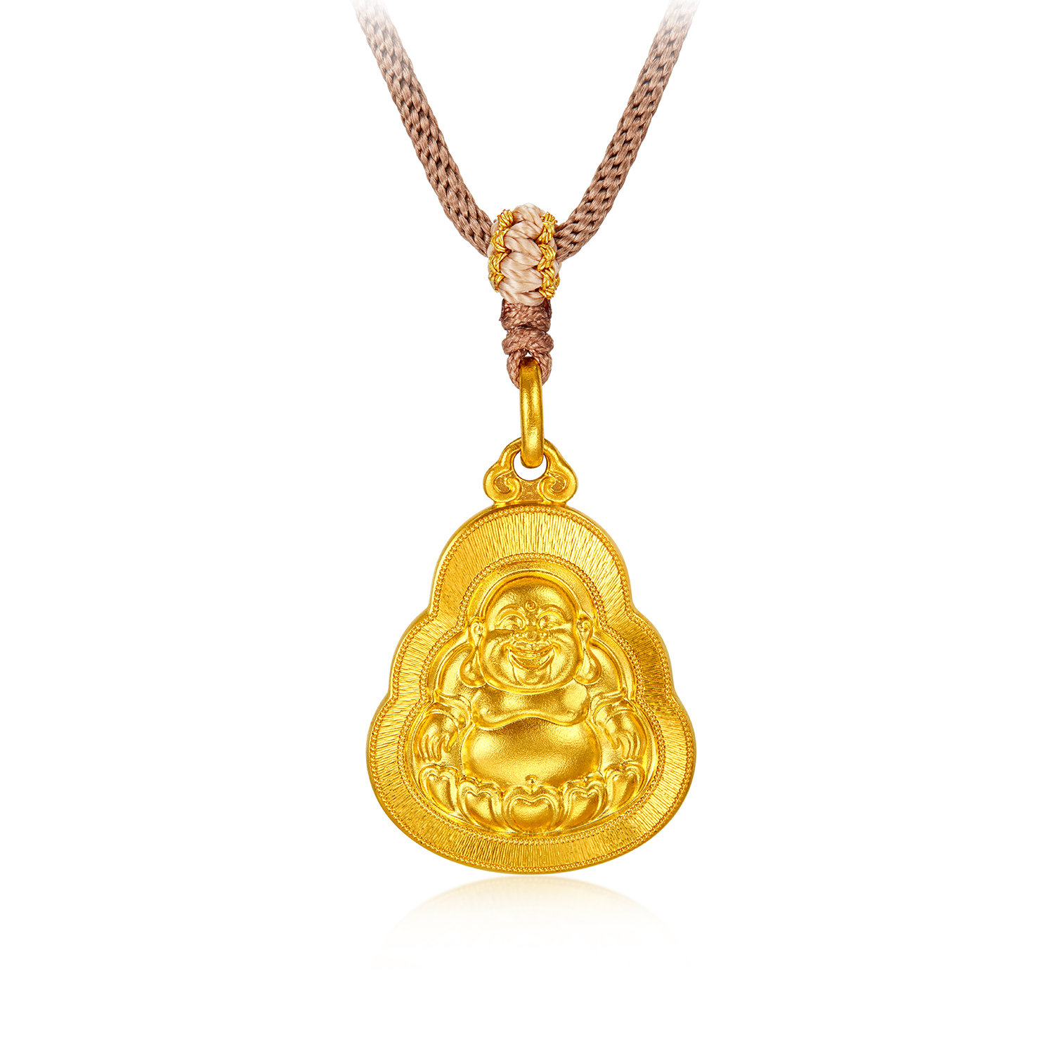 【23日上新】六福珠宝福满传家欢喜佛黄金吊坠男女款弥勒佛挂坠计价A03G0005DS【联系客服补货】