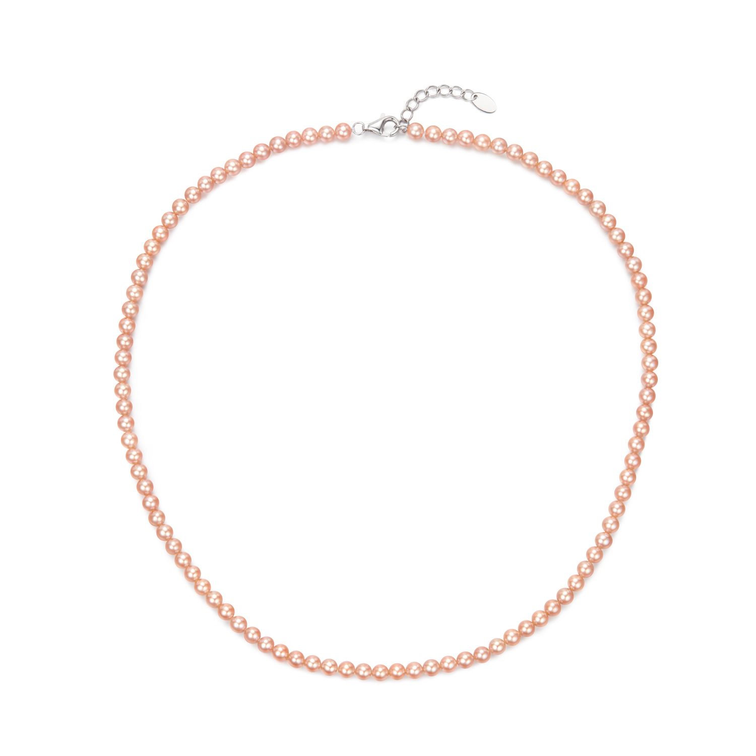 【10日上新】六福珠宝落日余晖淡水珍珠项链女4-5mm锁骨链Ag925银扣G22J0025DS