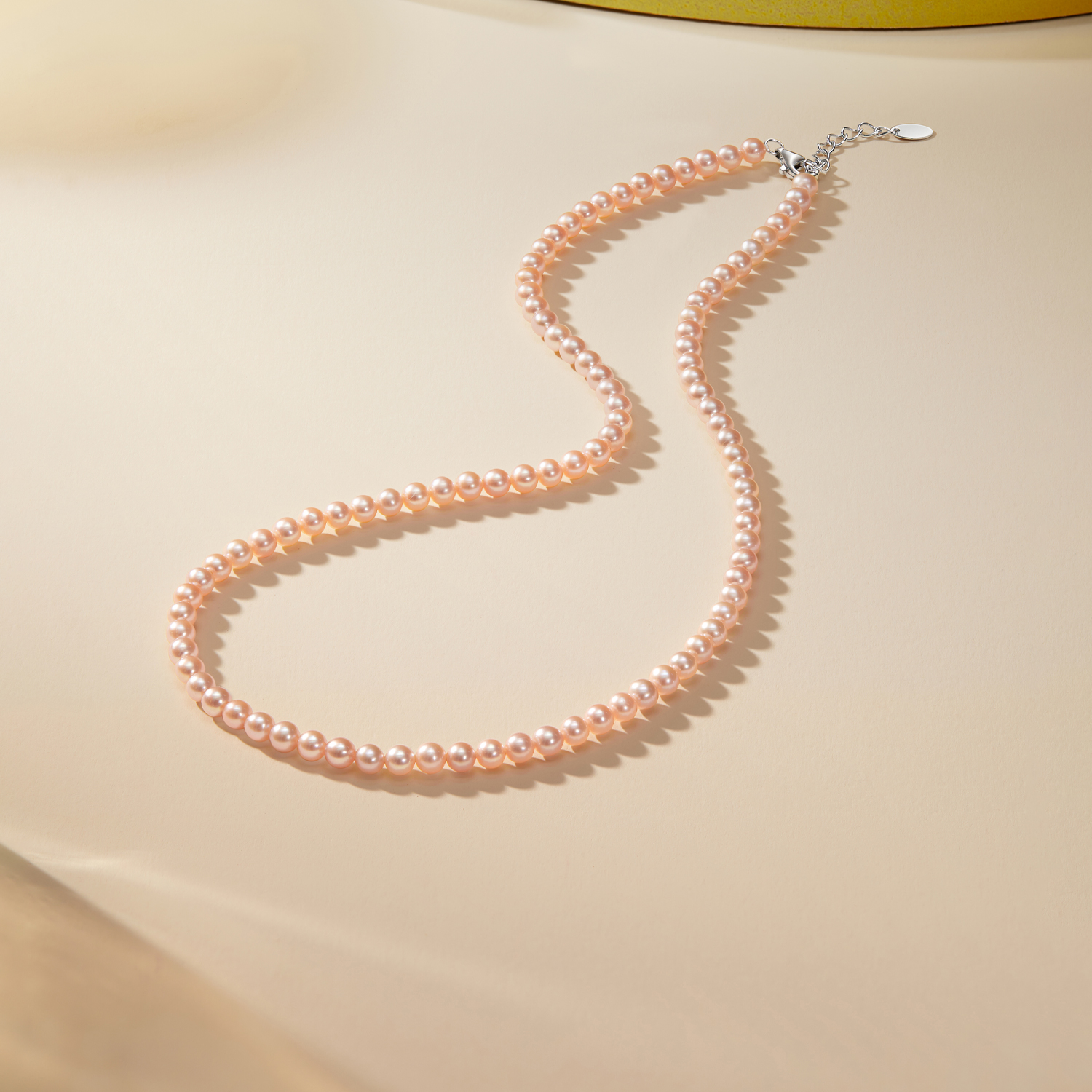 【10日上新】六福珠宝落日余晖淡水珍珠项链女4-5mm锁骨链Ag925银扣G22J0025DS