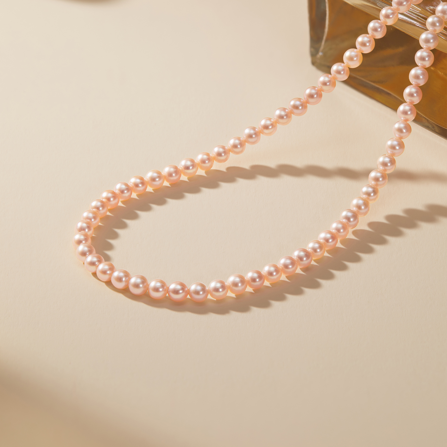 【10日上新】六福珠宝落日余晖淡水珍珠项链女4-5mm锁骨链Ag925银扣G22J0025DS