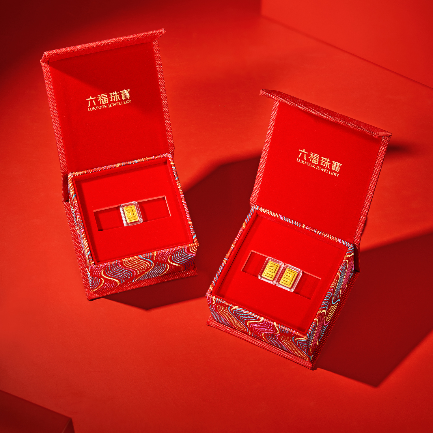 【新品预售】六福珠宝数字黄金添富金条DIY幸运号码送礼1g计价040469GA-1A