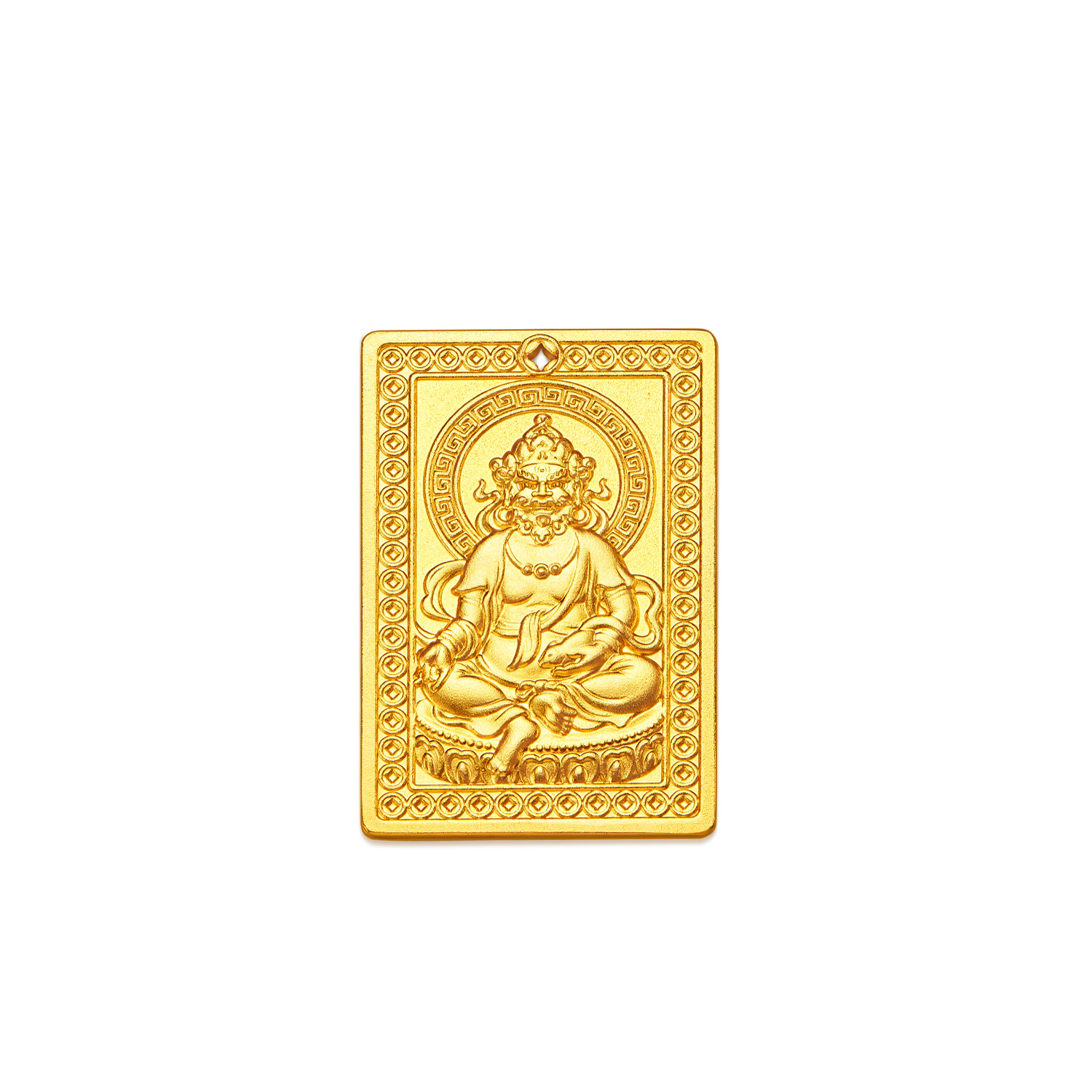 六福珠宝福满传家黄财神添富金条10g20g30g金摆件计价040549OA-30新品711【不支持退货】【联系客服补货】