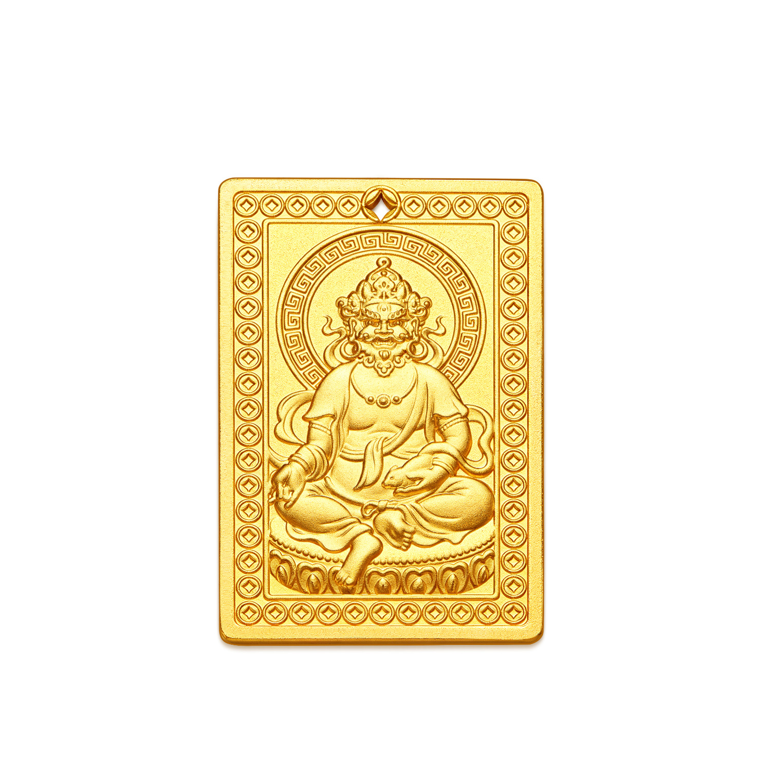 六福珠宝福满传家黄财神添富金条10g20g30g金摆件计价040549OA-30新品711【不支持退货】【联系客服补货】