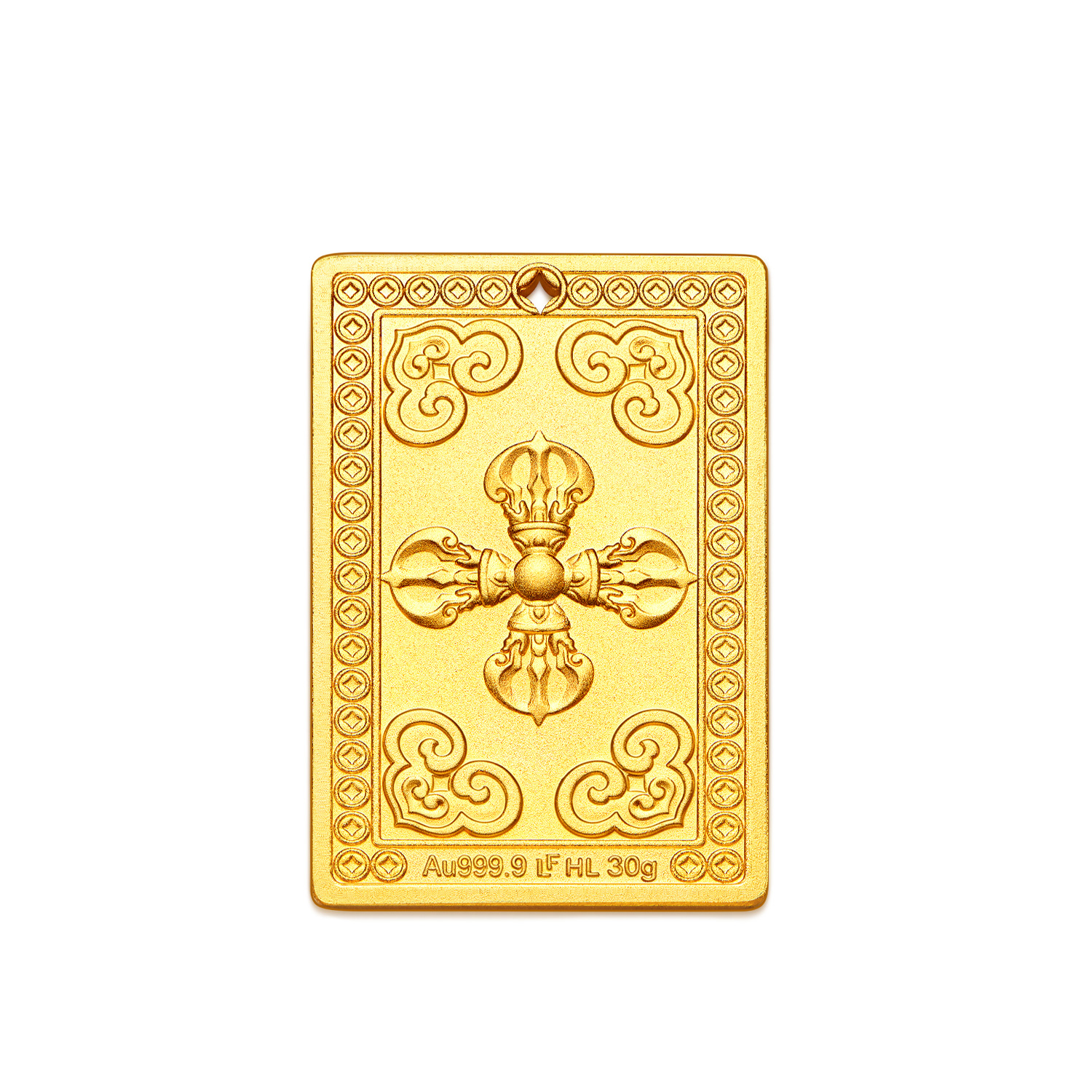 六福珠宝福满传家黄财神添富金条10g20g30g金摆件计价040549OA-30新品711【不支持退货】【联系客服补货】