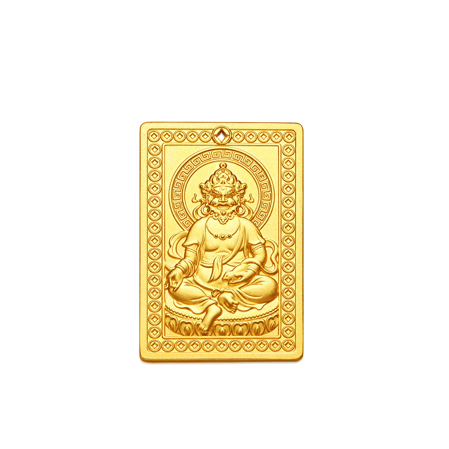 六福珠宝福满传家黄财神添富金条10g20g30g金摆件计价040549OA-30新品711【不支持退货】【联系客服补货】