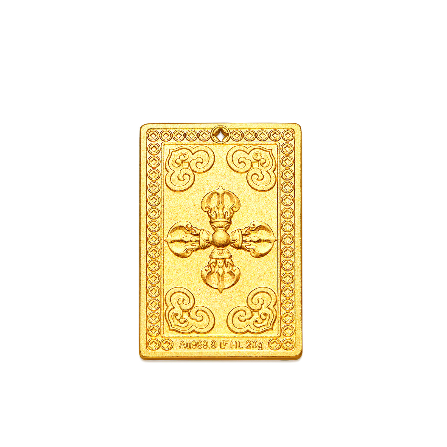 六福珠宝福满传家黄财神添富金条10g20g30g金摆件计价040549OA-30新品711【不支持退货】【联系客服补货】