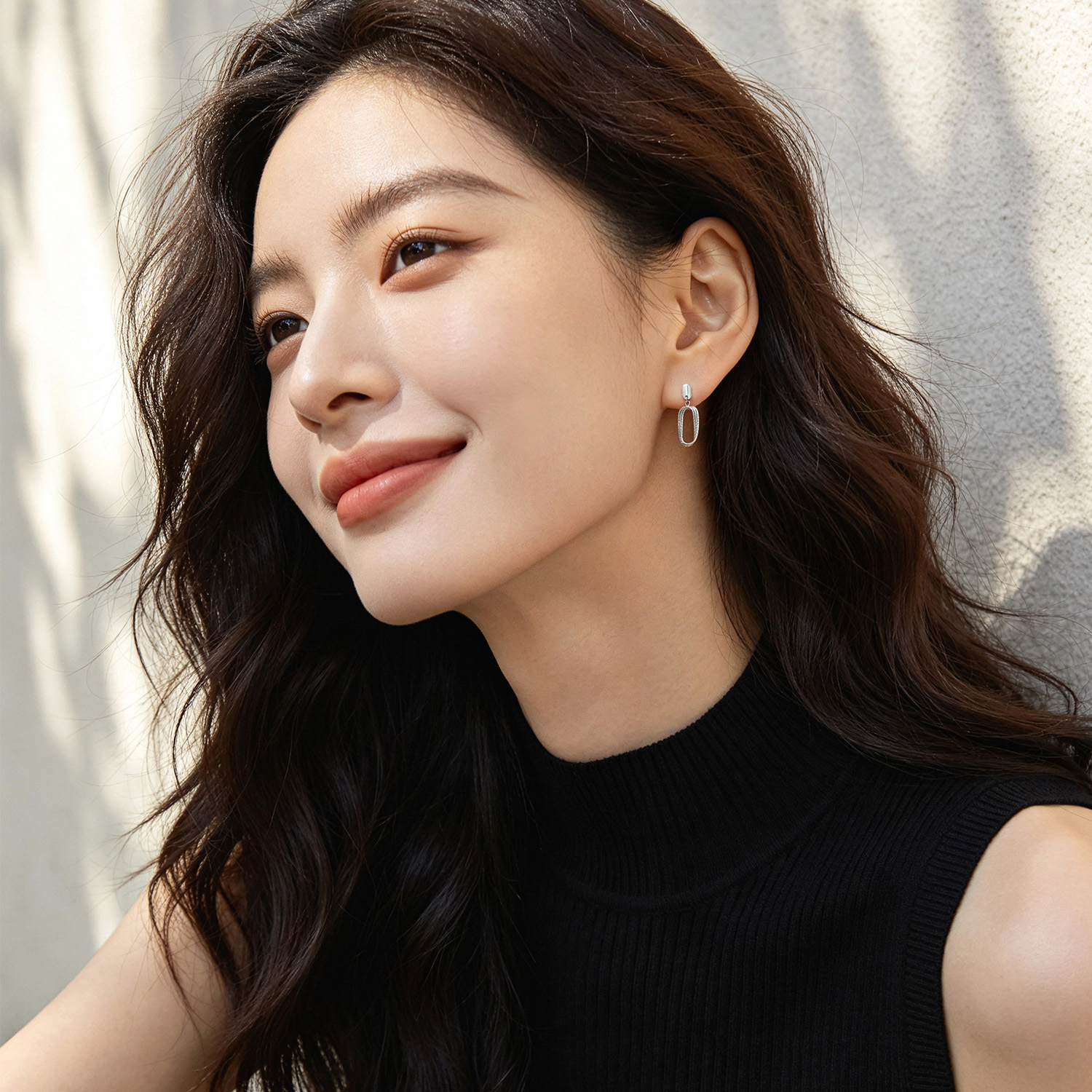 六福珠宝莫比乌斯环耳坠铂950铂金耳钉女耳环计价GJPTBE0008